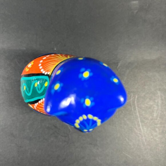 VTG Talavera Mexican Colorful Cat Folk Art Pottery Figurine Hand-painted 3.5” - Picture 4 of 7
